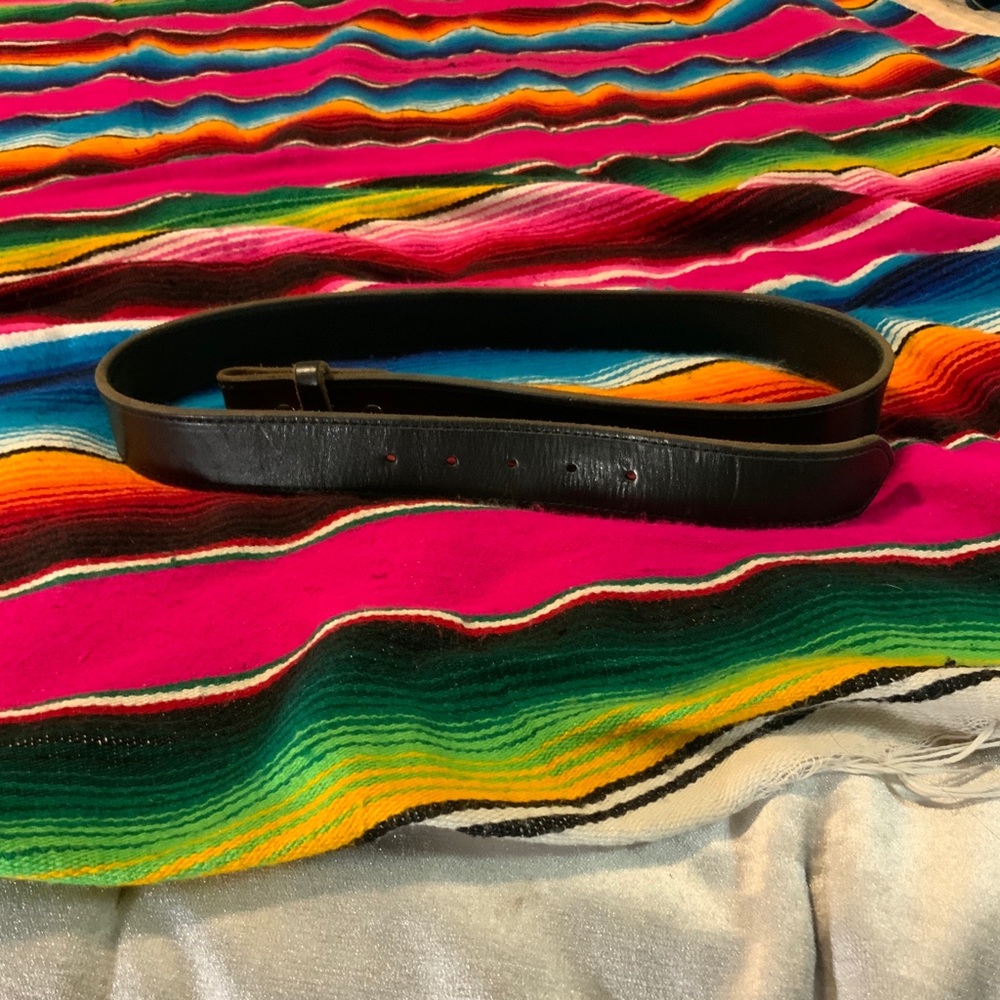 Black leather belt